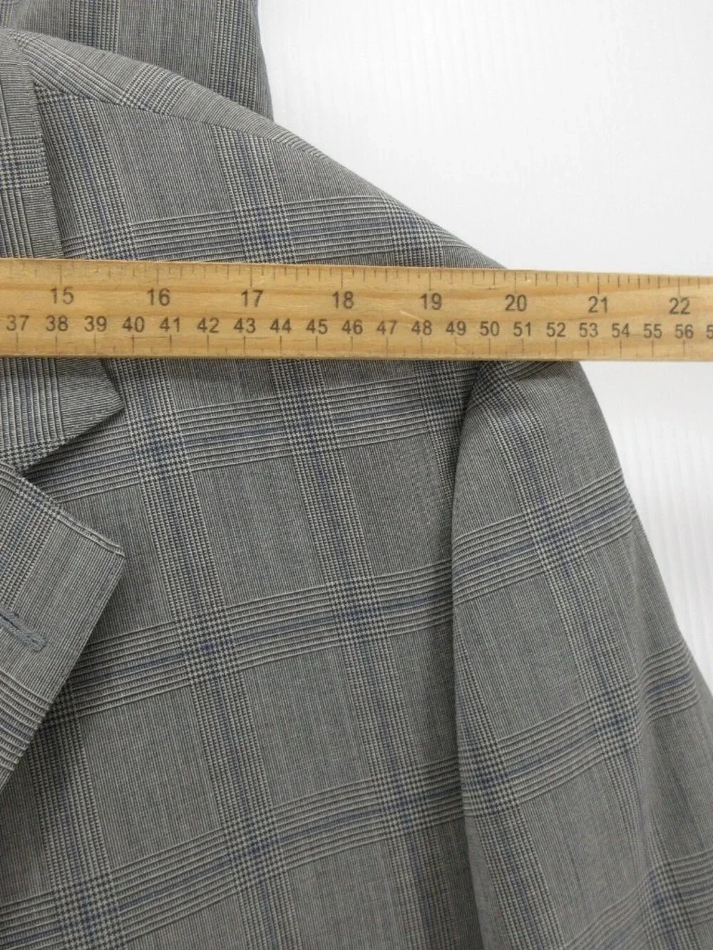 J Press Suit 50 Pure Wool Windowpane Glen Plaid Three Button 44W NEW